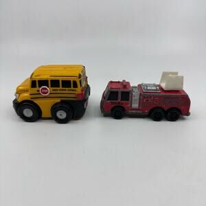 VTG Tonka Car Set 5 Pieces Vehicles - Kid Galaxy School Bus, Fire Truck, & Cars